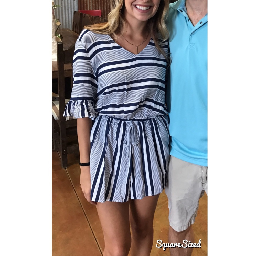 Striped romper! Size small